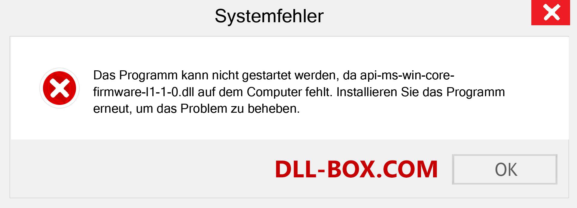 api-ms-win-core-firmware-l1-1-0.dll-Datei fehlt?. Download für Windows 7, 8, 10 - Fix api-ms-win-core-firmware-l1-1-0 dll Missing Error unter Windows, Fotos, Bildern