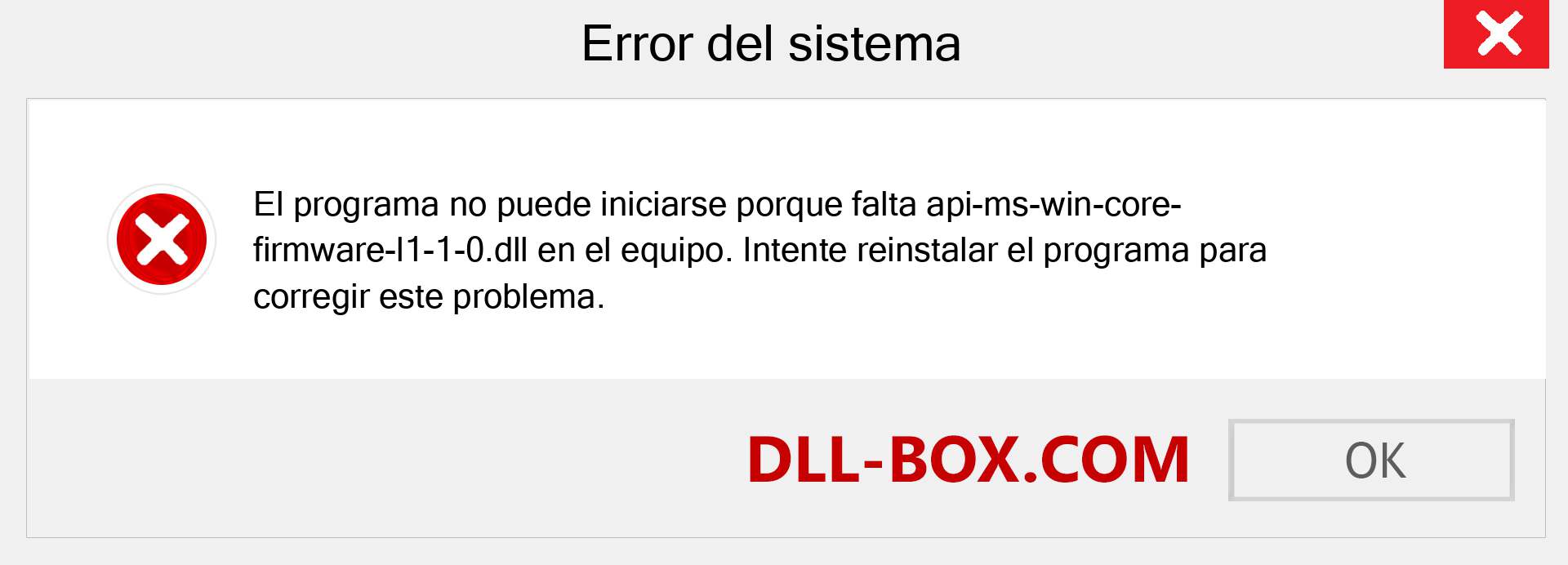 ¿Falta el archivo api-ms-win-core-firmware-l1-1-0.dll ?. Descargar para Windows 7, 8, 10 - Corregir api-ms-win-core-firmware-l1-1-0 dll Missing Error en Windows, fotos, imágenes